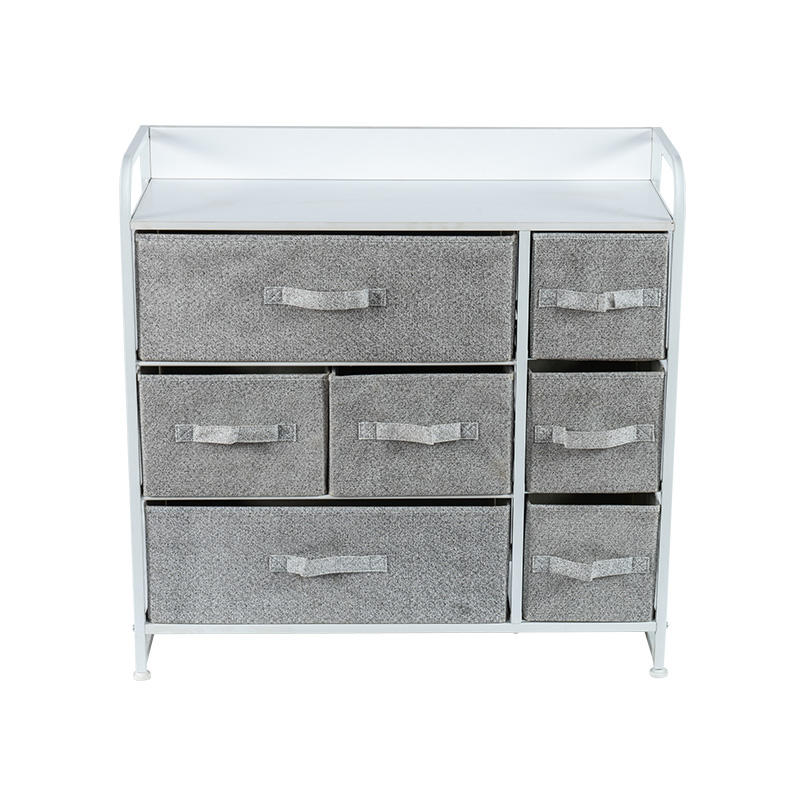 Silver White Storage Cabinet